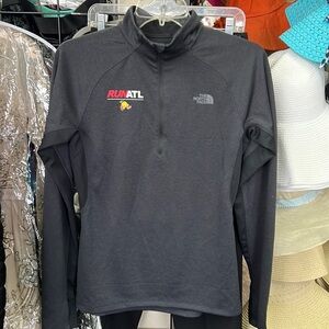 North Face runATL black half zip pull over top flash dry size small